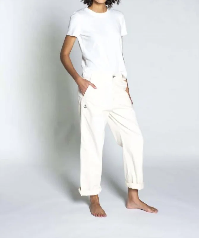 Work pants for long office days -Anchor Chino Pant In Cream