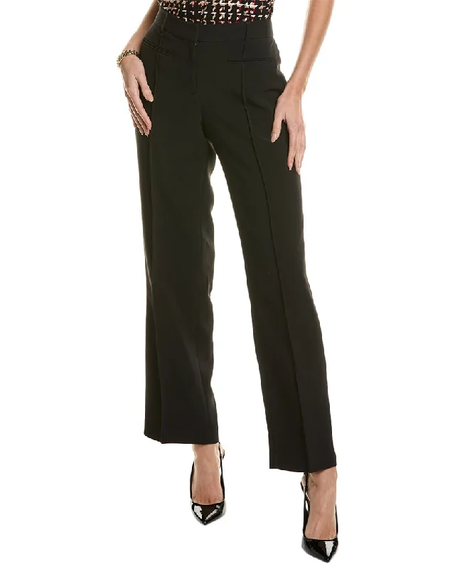 Casual printed pants for a bold outfit -Anne Klein Pintuck Trouser