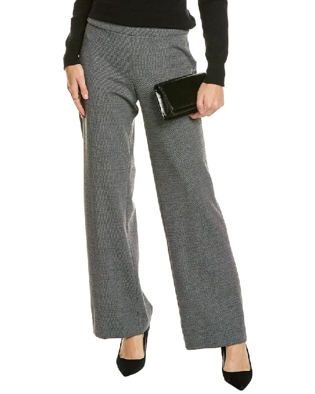 Stretch khaki pants for casual outings -Anne Klein Wide Leg Pant