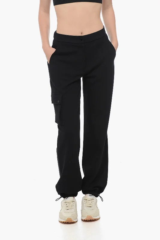 Comfortable denim pants for all-day wear -Armani EMPORIO Cargo Sweatpants with Drawstringed Ankles