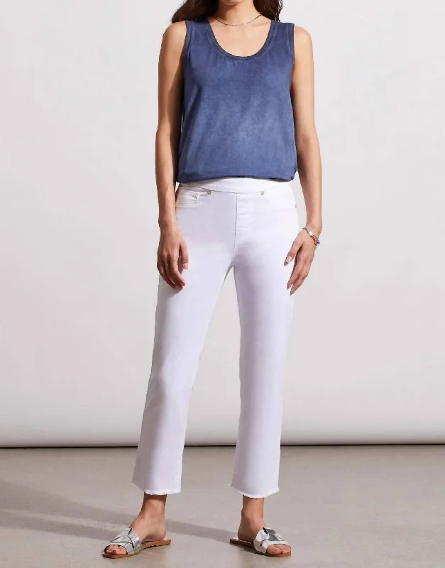 Athletic pants for fitness sessions -Audrey Pull-On Pant In White