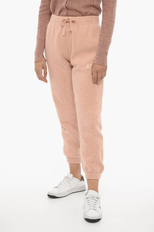 Soft fleece pants for ultimate coziness -Autry Fleeced Joggers with Drawstring Waist