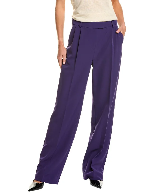 Trendy pants for trendy street style -BCBGMAXAZRIA Pleated Straight Leg Pant