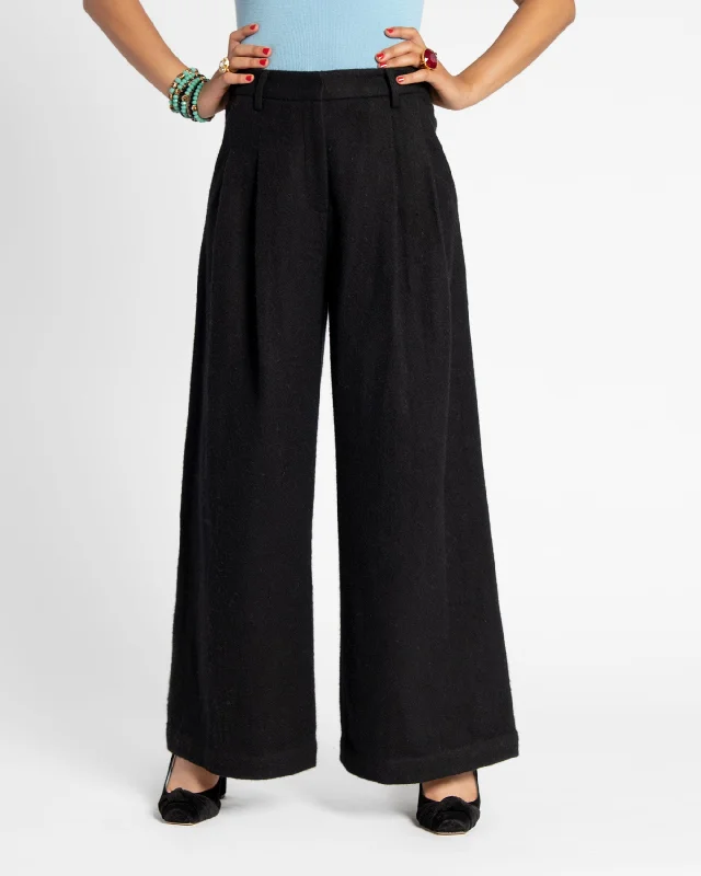 Comfortable pajama pants for relaxation -Bossy Pant Wool Black