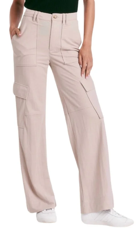 High-rise trousers for professional appearance -Cairo Cargo Pants In Moonstone