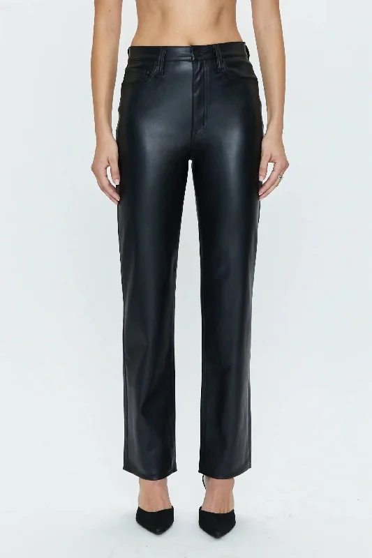 Versatile khaki pants for every occasion -Cassie Super High Rise Straight Pant In Slate Black