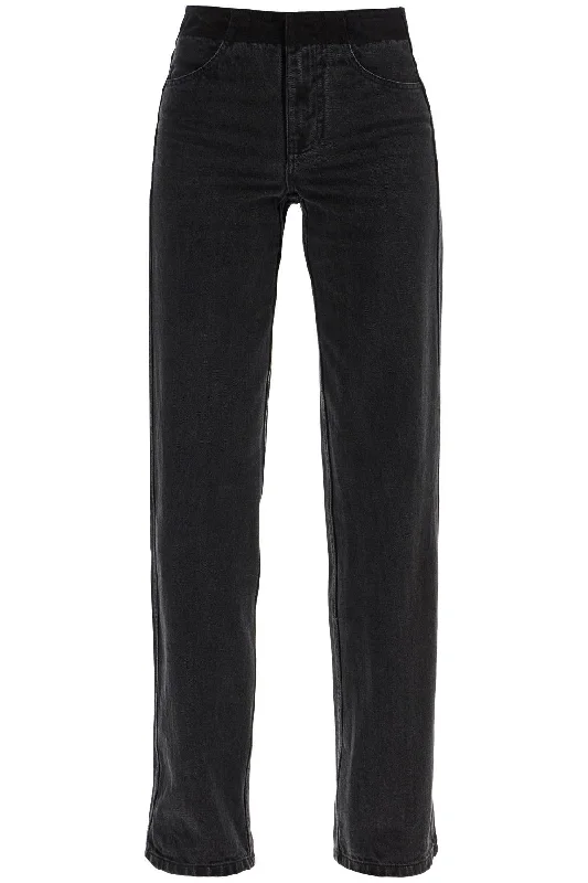 High-rise wide-leg pants for added style -Christopher Esber Women's Low-Waisted Deconstructed Jeans