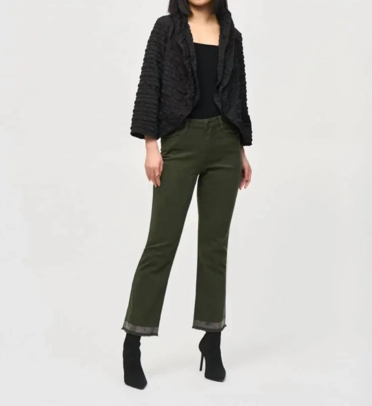 High-waist tapered pants for chic looks -Classic Straight Leg Clored Jeans In Iguana