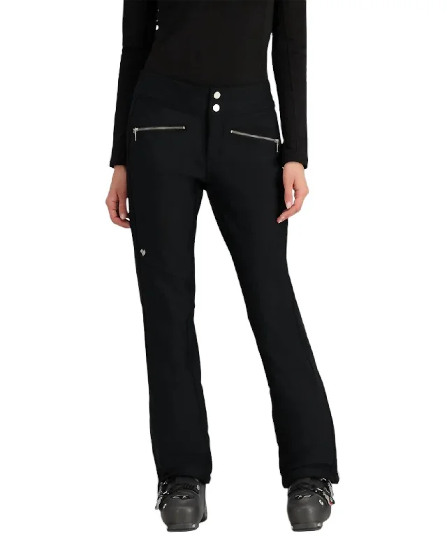 Light pants for warm weather -Clio Softshell Pants In Black