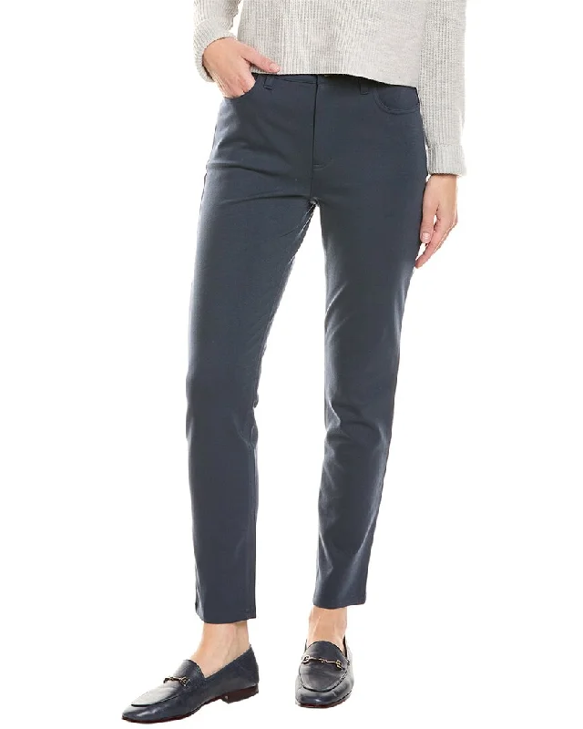 Lightweight pants for hot weather -EILEEN FISHER Petite High-Waist Slim Jean