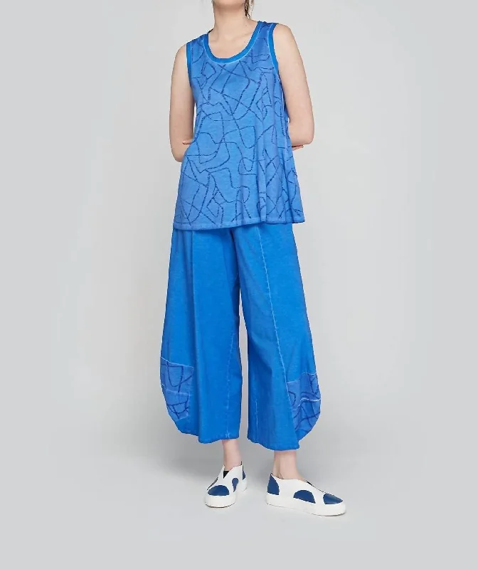 Soft cotton pants for warm weather -Energy Knit Pant In Blue