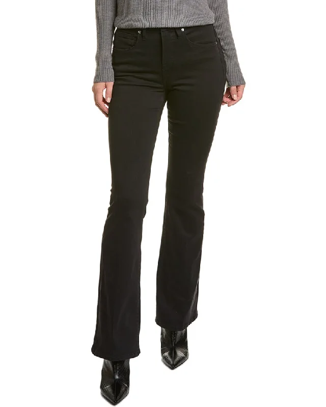 Long pants for cooler weather -GOOD AMERICAN The Flare Black Flare Jean