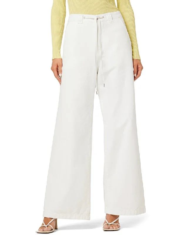 Formal dress pants for elegant evenings -HUDSON Jeans Wide Leg Drawstring Trouser White Jean