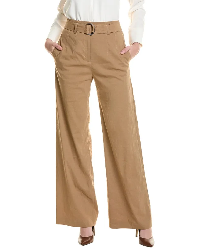 Denim pants for weekend adventures -Hugo Boss Tasena Linen-Blend Pant