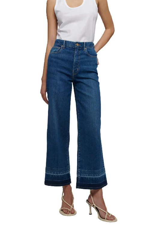 High-waisted pants for a flattering fit -Isla High Rise Wide Crop Jeans In Mercer