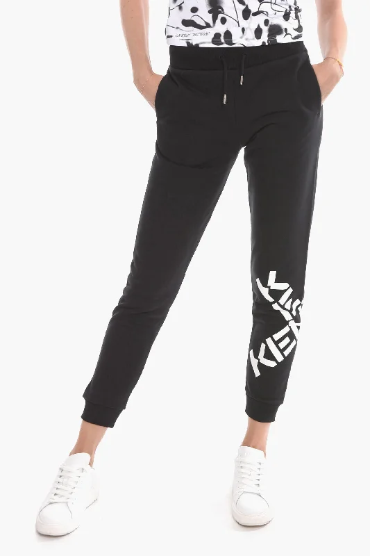 Fitted pants for a flattering figure -Kenzo Printed logo Joggers With drawstrings