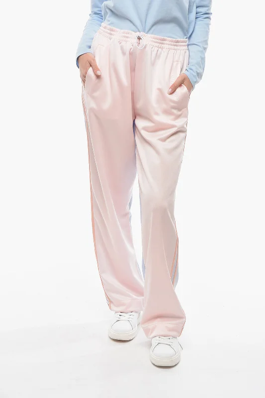 Relaxed palazzo pants for a boho look -Khrisjoy Colorblock-jersey Joggers with Contrasting Bands