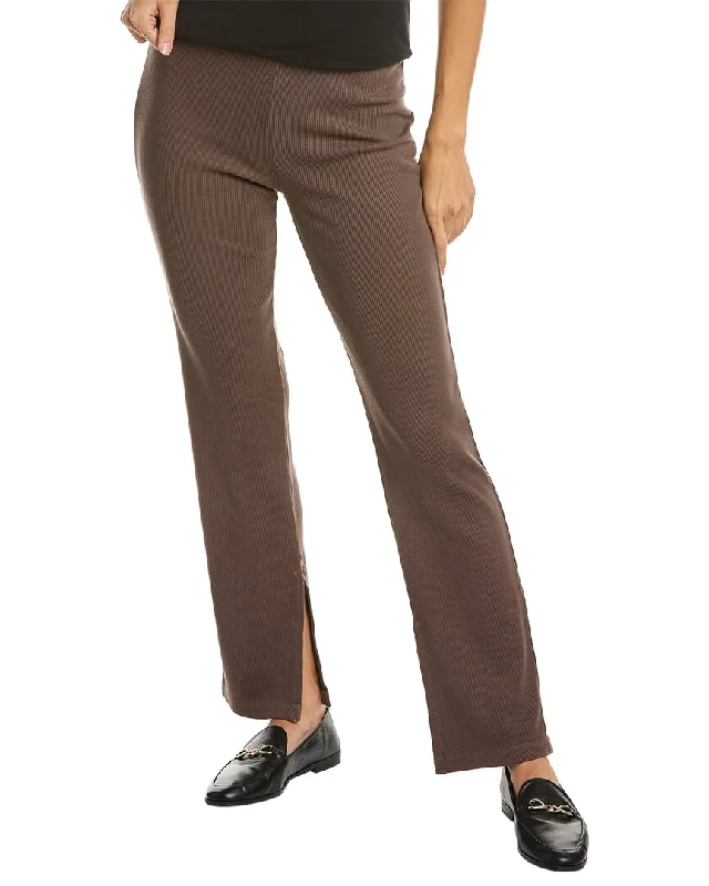 Casual pants for outdoor adventures -LANSTON Slit Straight Leg Pant