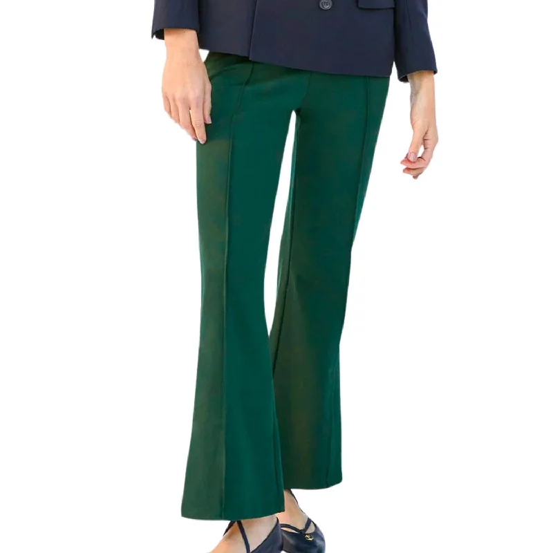 Comfy jogger pants for at-home style -Le Flare Pant In Forest Ponte