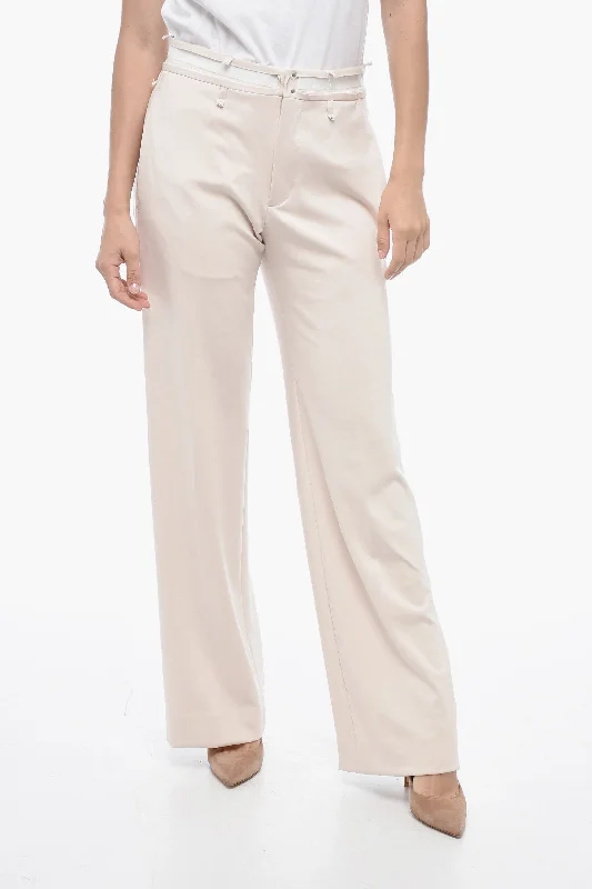 Relaxed jogger pants for comfy days -Maison Margiela MM6 Wide-leg Deconstructed Pants