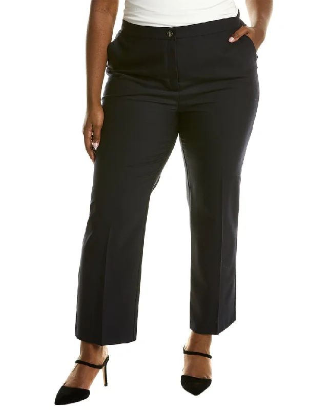 Elegant formal pants for business meetings -Marina Rinaldi Ricordo Wool-Blend Trouser