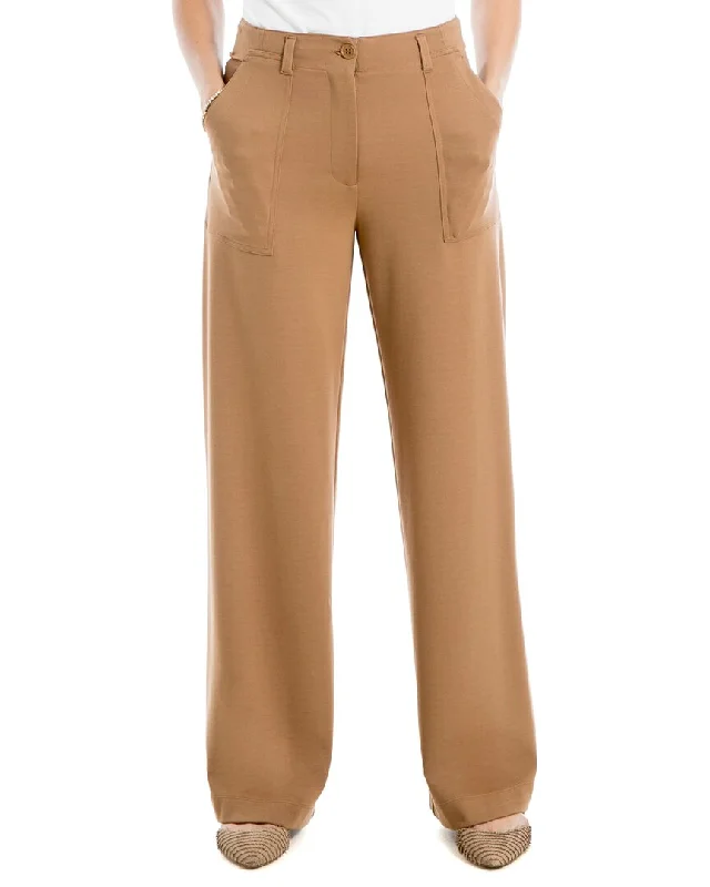 Smart casual pants for daily office wear -Max Studio Ponte Wide Leg Pant