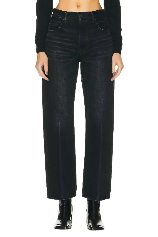 High-waisted leggings pants for a chic fit -Murrieta Wide Straight Jean In Black