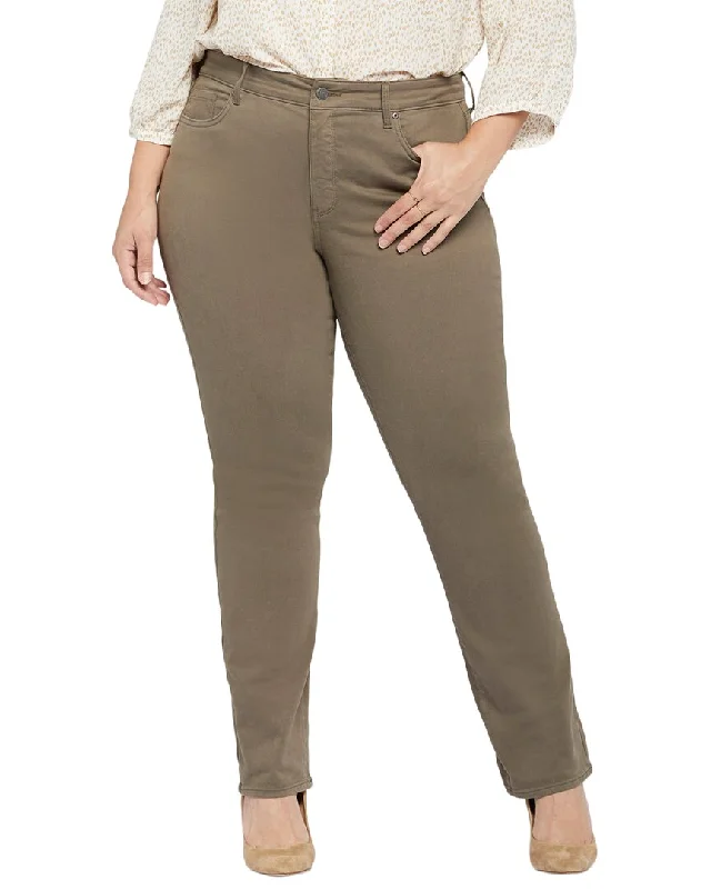 Durable work pants for outdoor jobs -NYDJ Plus Marilyn Straight Jean