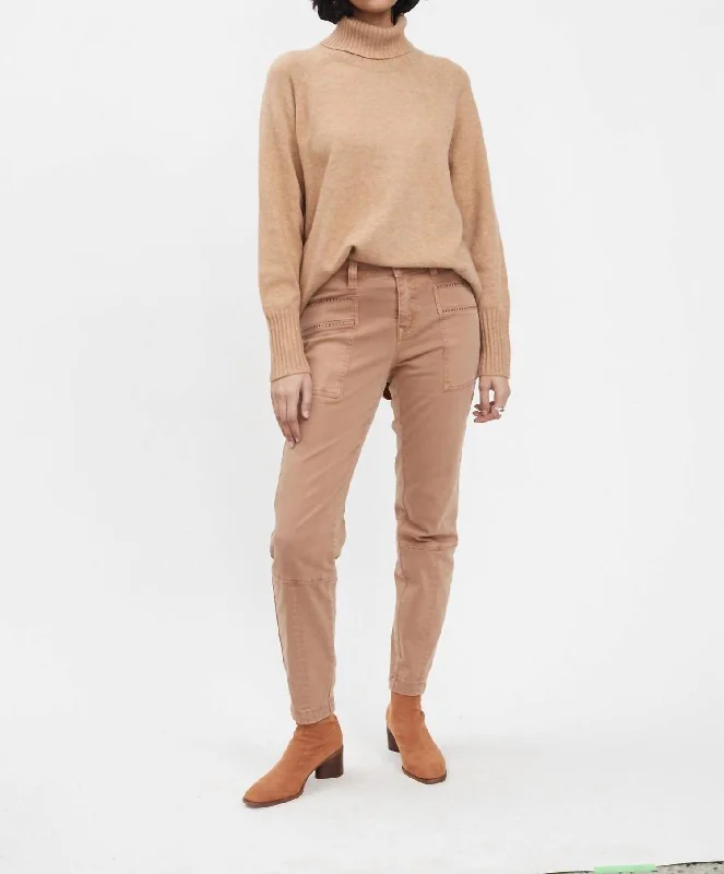 Tailored pants for a polished appearance -Olivia Slim Ankle Pants In Butter Rum