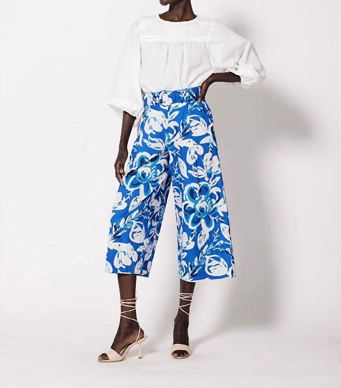 Relaxed-fit pants for all-day comfort -Palmer Trouser In Blue Paisley