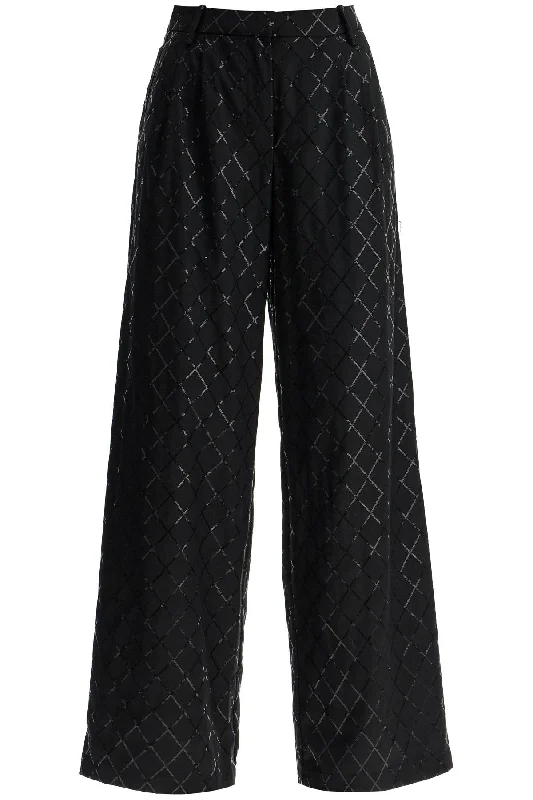 Casual high-waisted pants for modern looks -Rotate Women's Wide Pants With Sequins.