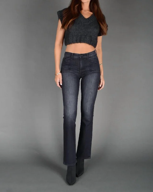 Chic flare pants for retro looks -Sahara Boot Cut Denim In Pompeii