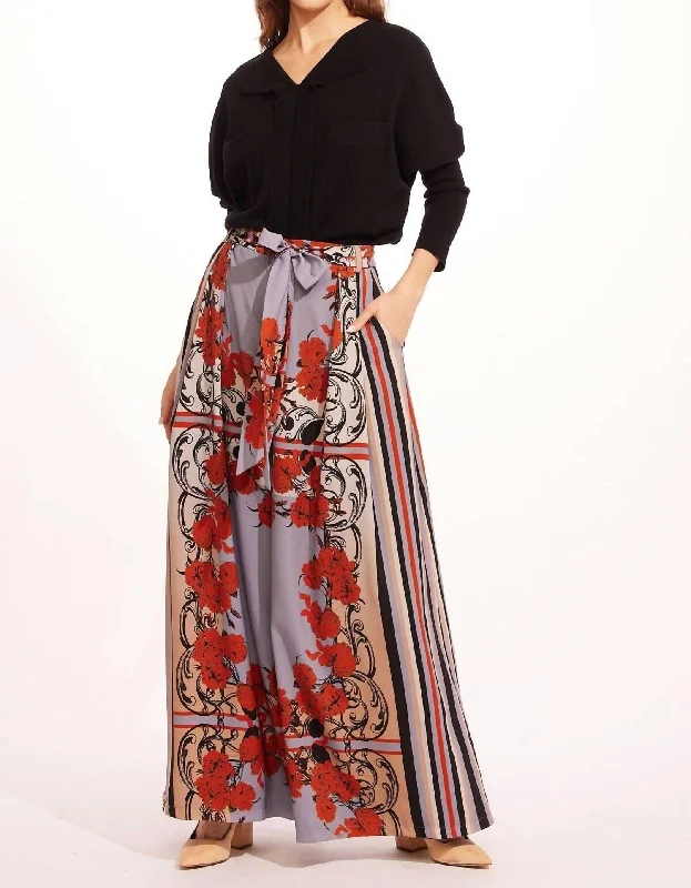 Black leather pants for a fierce outfit -Salinger Pants In Arabesque