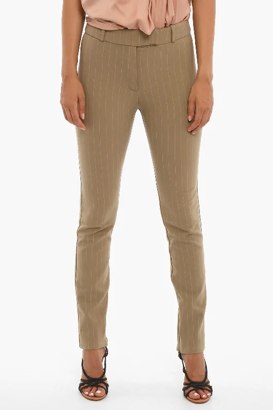 Stretch cargo pants for added comfort -Samsoe Samsoe Slim fit ELISA Pinstriped Pants