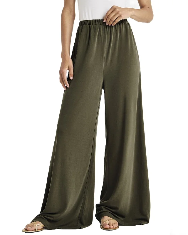 Bootcut pants for a flattering figure -Splendid Giada Sandwash Palazzo Pant