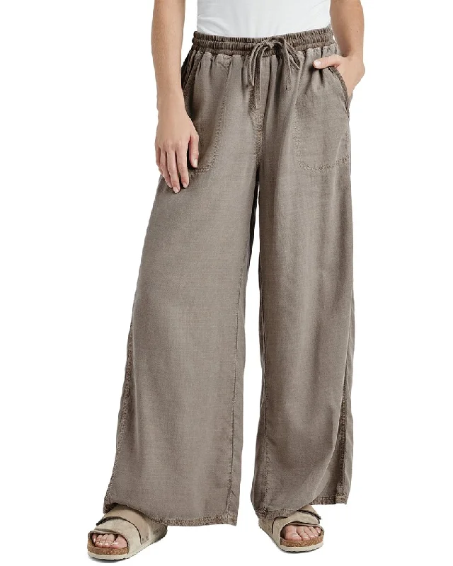 Colored pants for a pop of style -Splendid Paula Linen-Blend Wide Leg Pant