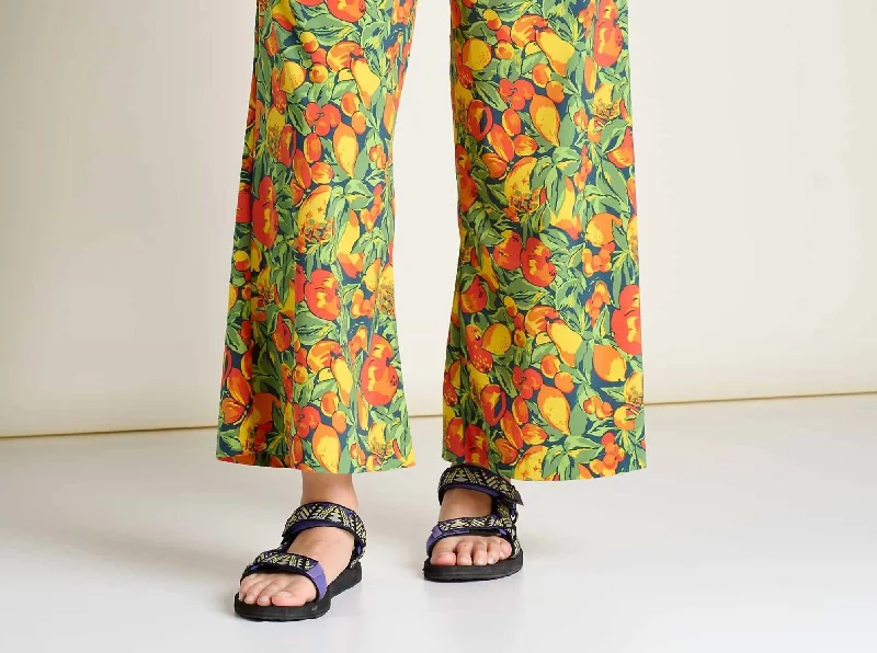 Formal black dress pants for business -Sunkissed Wide Leg Pant In Midnight Fruit Print