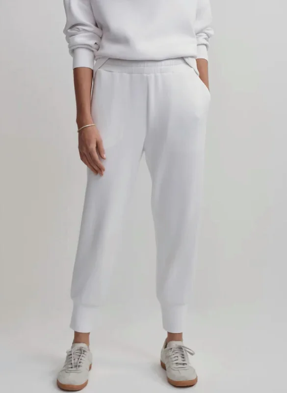 Loose pants for a relaxed vibe -The Slim Cuff Pant 25 In White