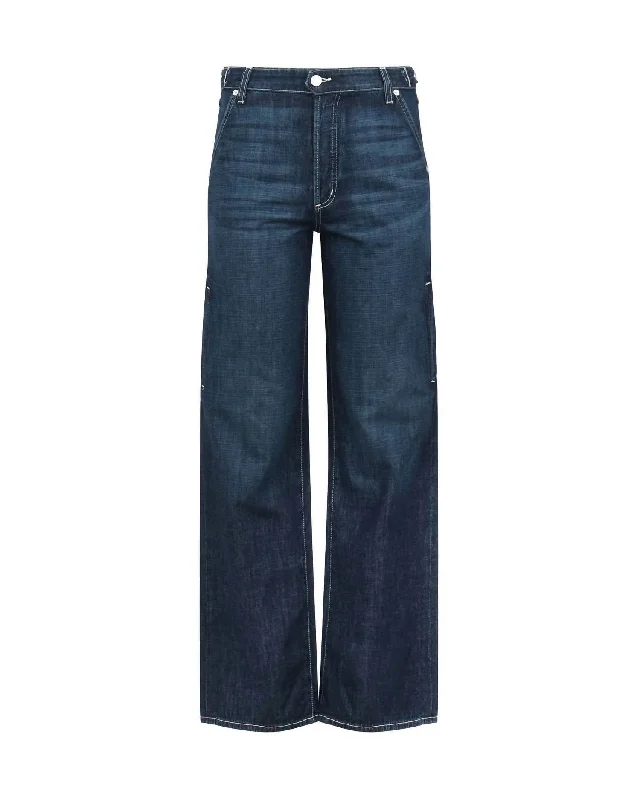 Comfortable pants for long travel days -Women's Hope Utility Denim Pant In Zephyr