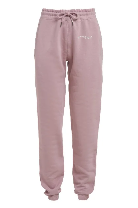 Sporty pants for active lifestyles -Women's Organic Cotton Jogger Pants In Mauve