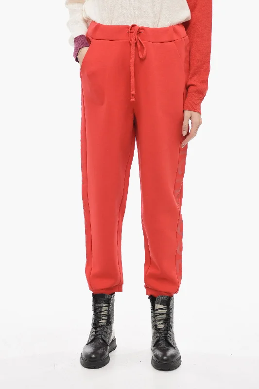 Comfortable pants for running errands -Woolrich Logo print BONDED Joggers