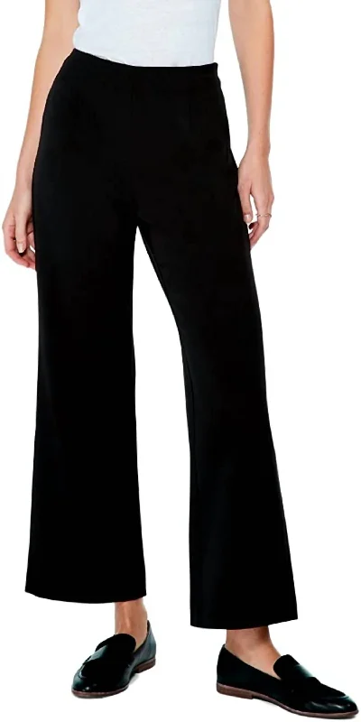 Tailored office pants for professional attire -Work It Wide-Leg Trouser In Black Onyx